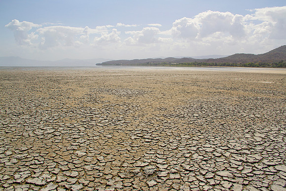 Laguna de Unare en época de sequía. Boca de Uchire.